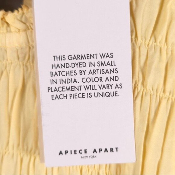 NWT APIECE APART ALDEA Smocked ORGANIC COTTON Ombre Dip Dye Mini‎ Dress MEDIUM - Picture 13 of 16